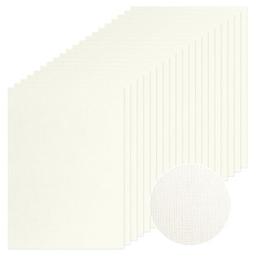 50 Blatt Struktur-Karton Tonkarton Creme, DIN A4 Bastelkarton Elfenbein, 250 g/㎡, Farbiges Papier für Scrapbooking, Kartenherstellung, Stanzen und andere Papierbasteleien von Luffy