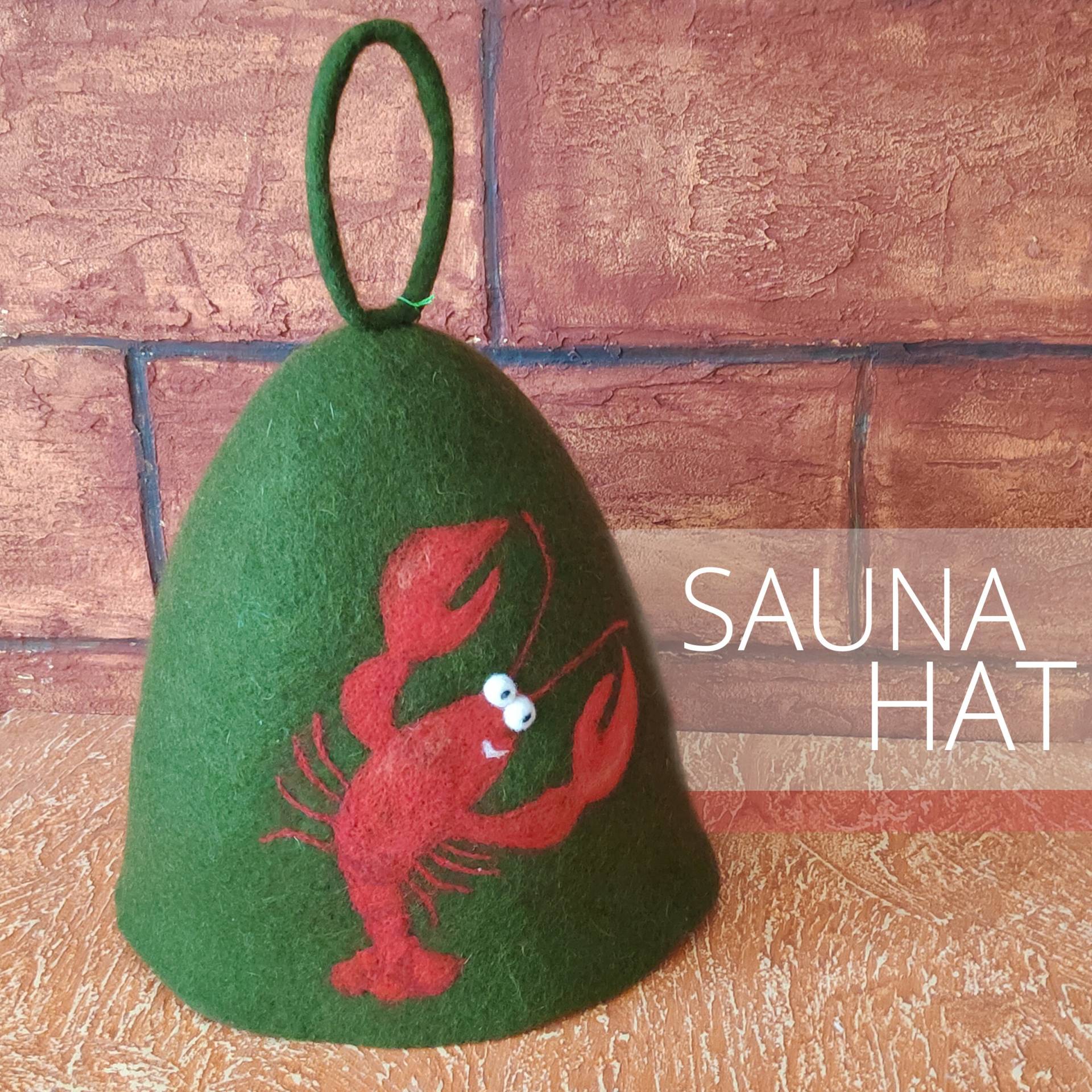 Gefilzte Wolle Handarbeit Lustige Sauna Hut Krebse, Handmade von LufiDesign