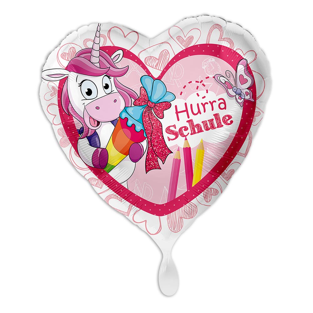 Ballon Hurra Schule zum Schulbeginn Einhorn für Luft u. Heliumfüllung Ballon Hurra Schule zum Schulbeginn Einhorn für Luft u. Heliumfüllung von Luftballon-Markt GmbH