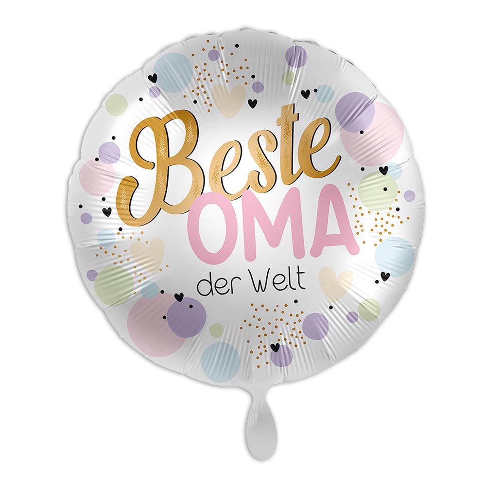 "Beste Oma der Welt", Folienballon rund Ø 34 cm "Beste Oma der Welt", Folienballon rund Ø 34 cm von Luftballon-Markt GmbH