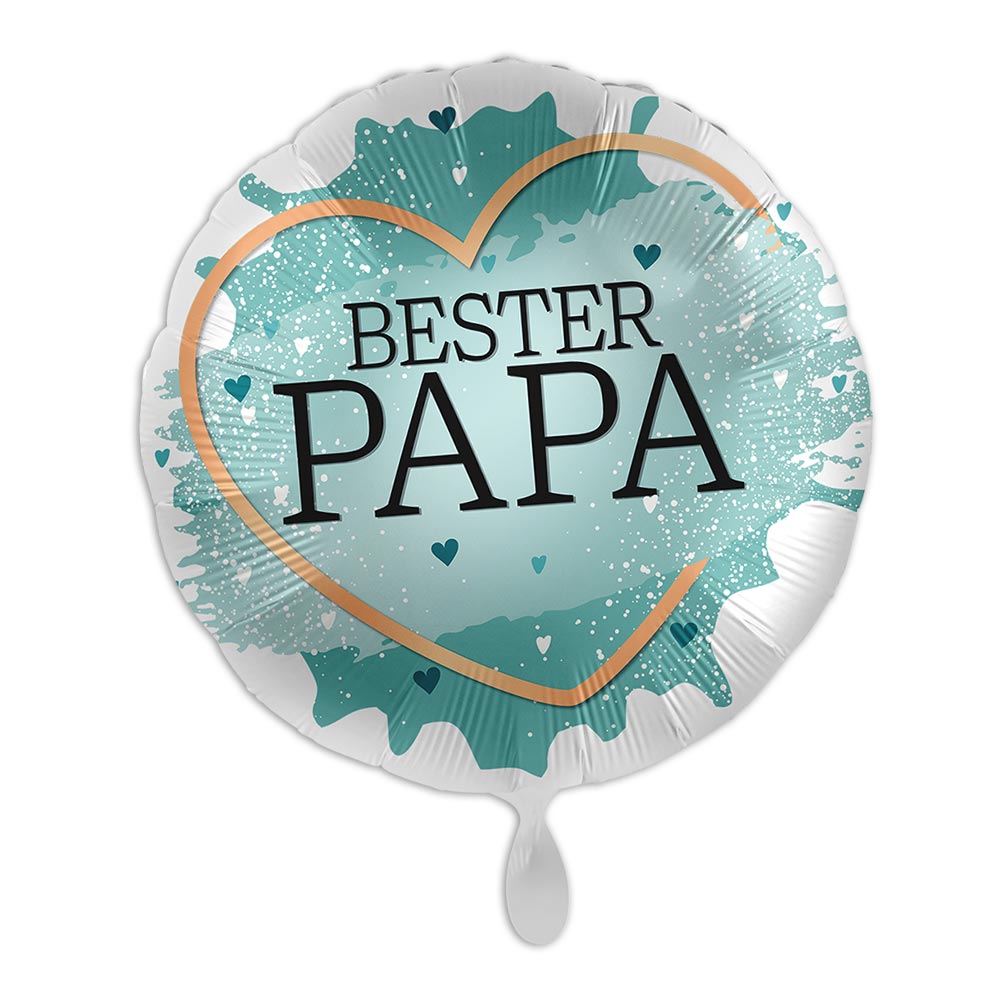 "Bester Papa", Motiv türkis, Folienballon rund Ø 34 cm "Bester Papa", Motiv türkis, Folienballon rund Ø 34 cm von Luftballon-Markt GmbH