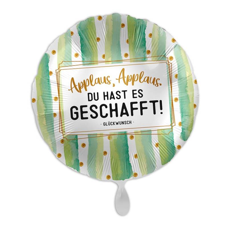 Bestandene Prüfung "Du hast es geschafft", Heliumballon rund Ø 34 cm von Luftballon-Markt GmbH