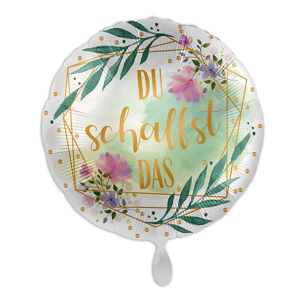 "Du schaffst das",Heliumballon bestandene Prüfung Folienballon Ø 34cm "Du schaffst das",Heliumballon bestandene Prüfung Folienballon Ø 34cm von Luftballon-Markt GmbH