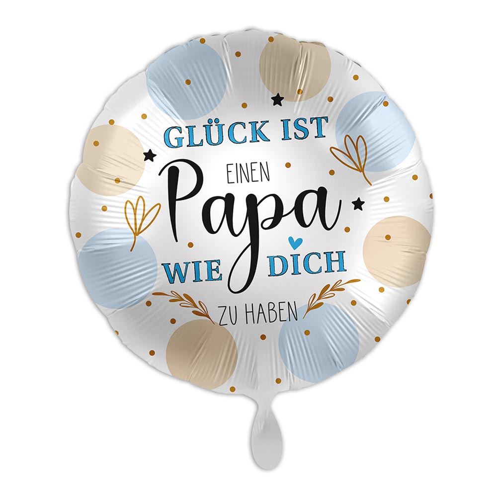 "Glück ist, einen Papa wie Dich zu haben", runder Folienballon Ø 34 cm "Glück ist, einen Papa wie Dich zu haben", runder Folienballon Ø 34 cm von Luftballon-Markt GmbH