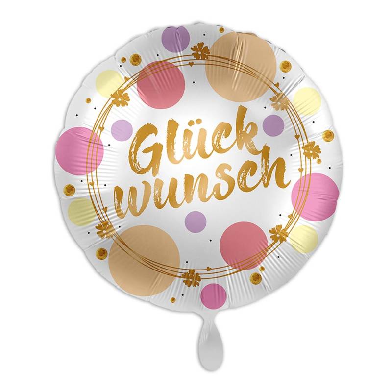 Glückwunsch Ballon Motiv Shiny Dots für Helium u. Luft geeignet von Luftballon-Markt GmbH