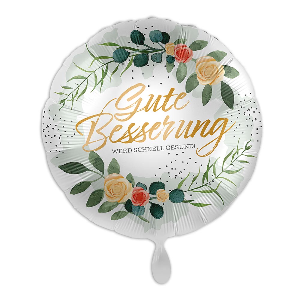 "Gute Besserung", Floral, Folienballon für Helium u. Luftbefüllung "Gute Besserung", Floral, Folienballon für Helium u. Luftbefüllung von Luftballon-Markt GmbH