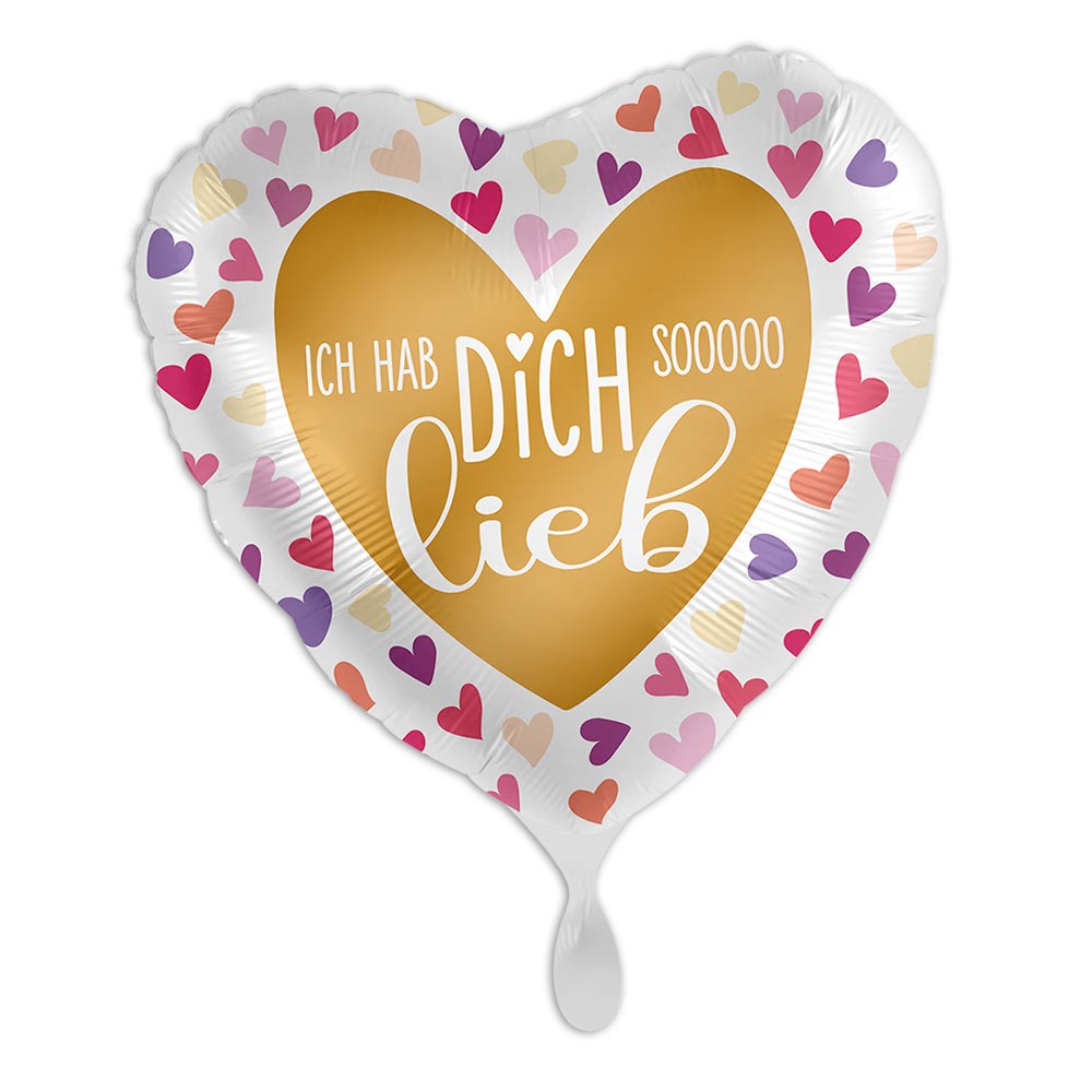"Hab Dich lieb", Herzförmiger Folienballon von Luftballon-Markt GmbH