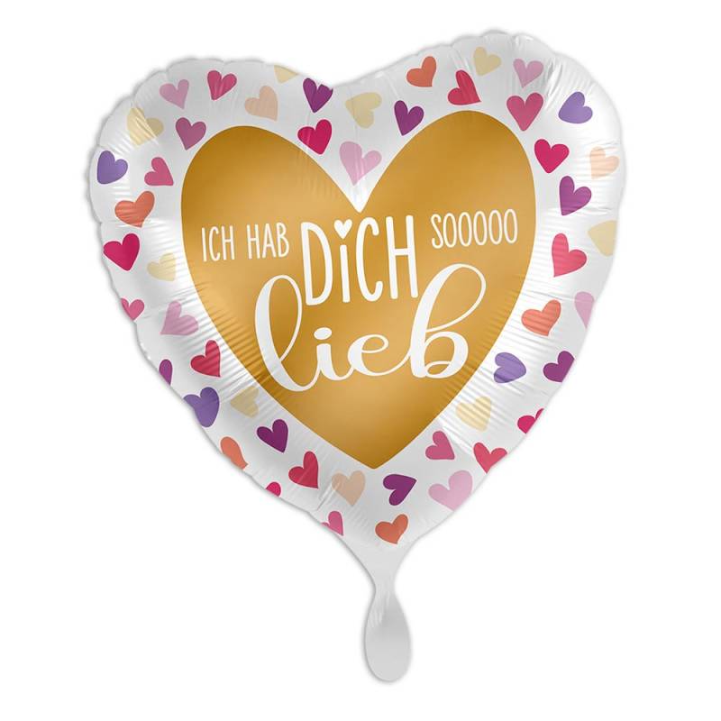 "Hab Dich lieb", Herzförmiger Folienballon von Luftballon-Markt GmbH