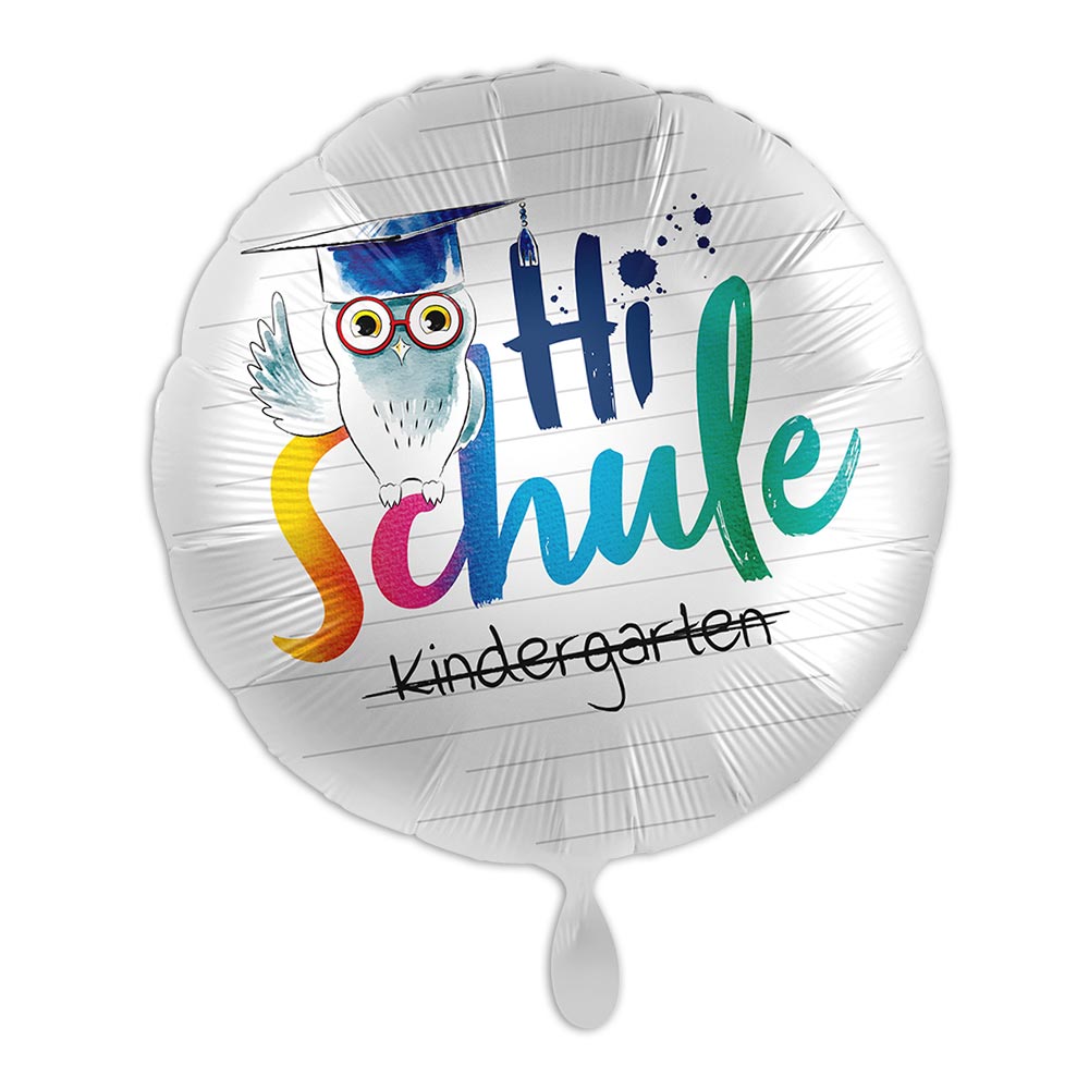 Heliumballon Einschulung "Hi Schule", Eule, Heliumballon rund Ø 34cm Heliumballon Einschulung "Hi Schule", Eule, Heliumballon rund Ø 34cm von Luftballon-Markt GmbH