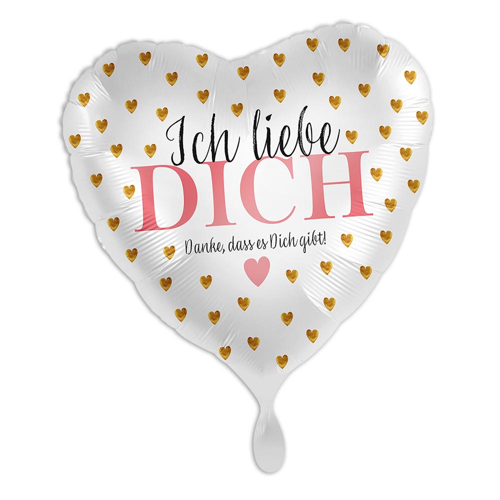 "Ich liebe Dich, Danke", Herzförmiger Folienballon "Ich liebe Dich, Danke", Herzförmiger Folienballon von Luftballon-Markt GmbH