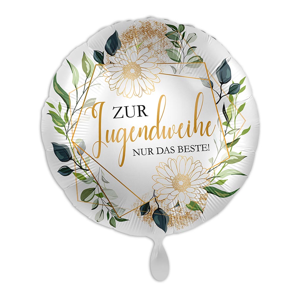 "Jugendweihe", Motiv Daisy, Folienballon rund Ø 34 cm "Jugendweihe", Motiv Daisy, Folienballon rund Ø 34 cm von Luftballon-Markt GmbH