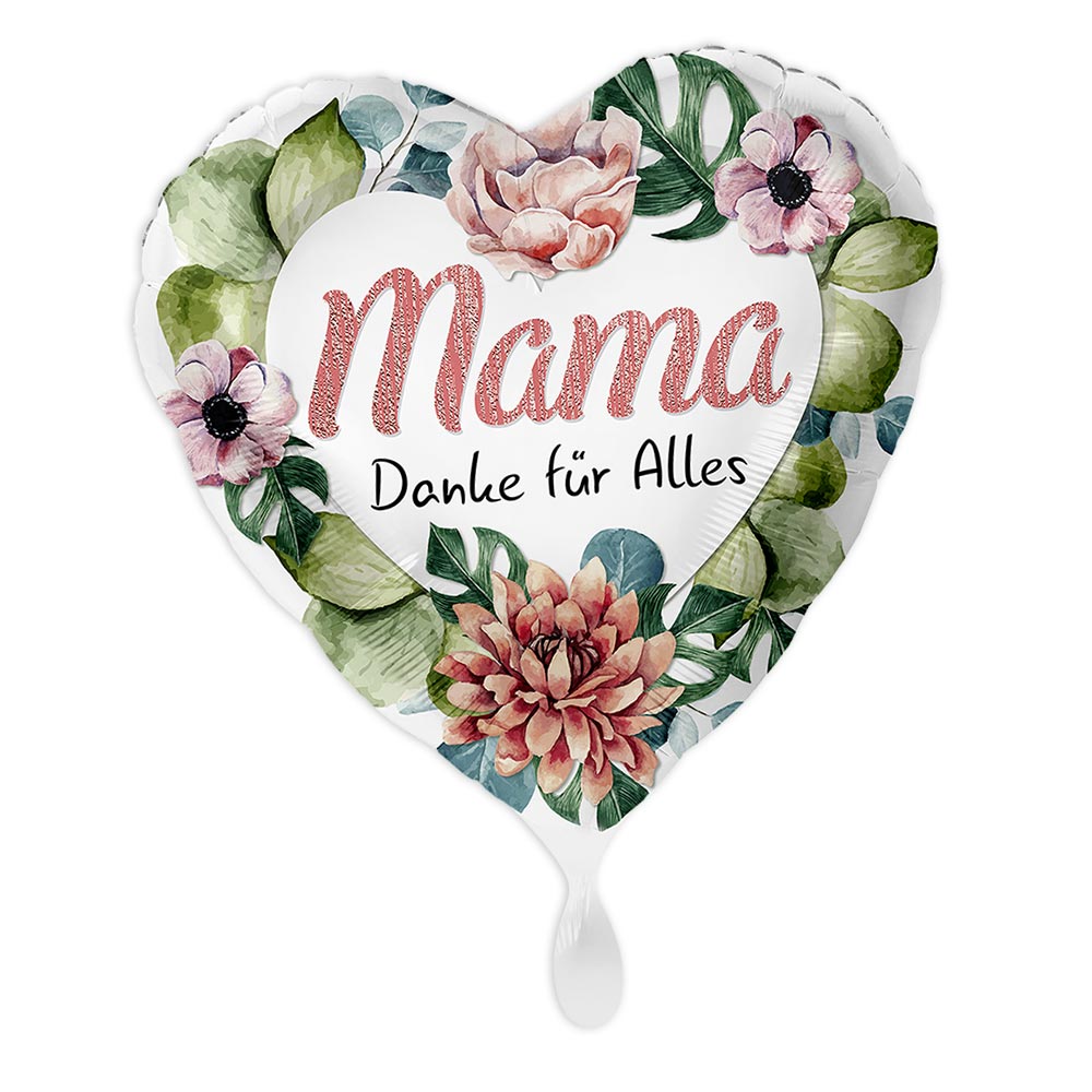 "Mama Danke für Alles", Herzförmiger Heliumballon "Mama Danke für Alles", Herzförmiger Heliumballon von Luftballon-Markt GmbH