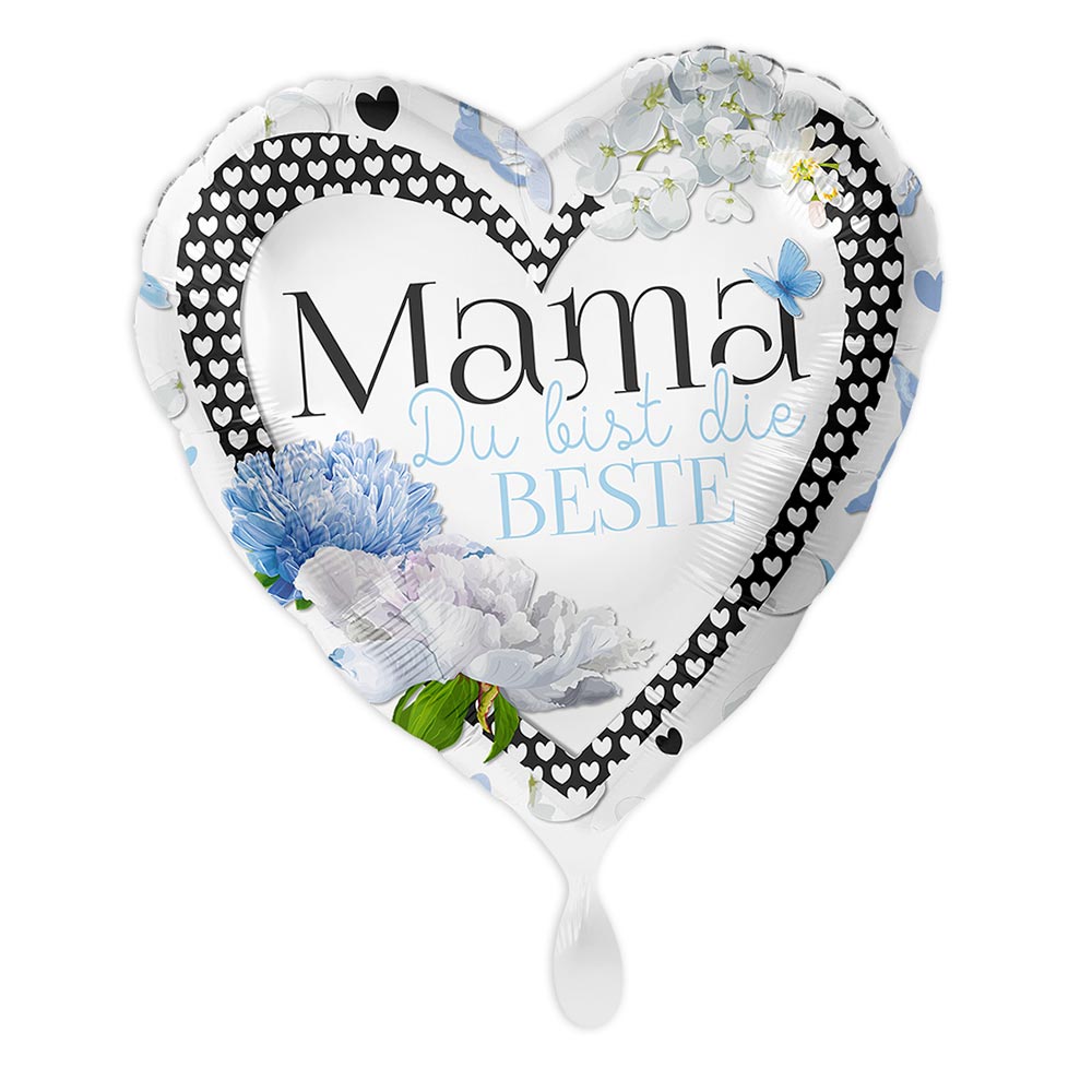 "Mama Du bist die Beste", Herzförmiger Heliumballon "Mama Du bist die Beste", Herzförmiger Heliumballon von Luftballon-Markt GmbH
