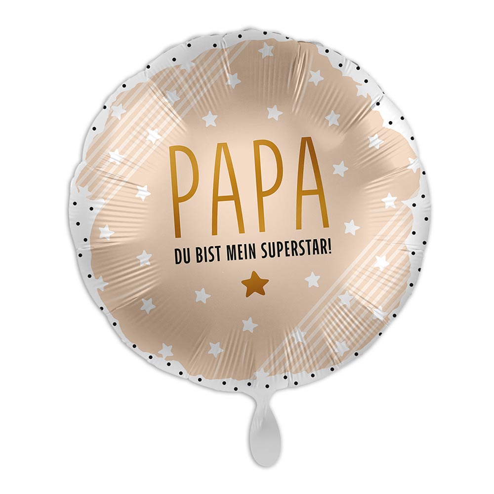 "Papa mein Superstar", Heliumballon rund Ø 34 cm "Papa mein Superstar", Heliumballon rund Ø 34 cm von Luftballon-Markt GmbH