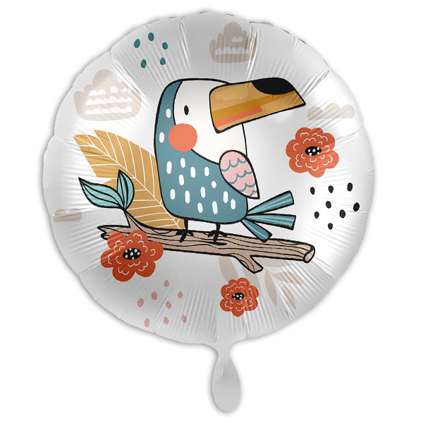 Runder Folienballon mit niedlichem Tukan-Motiv, Ø 34cm Runder Folienballon mit niedlichem Tukan-Motiv, Ø 34cm von Luftballon-Markt GmbH