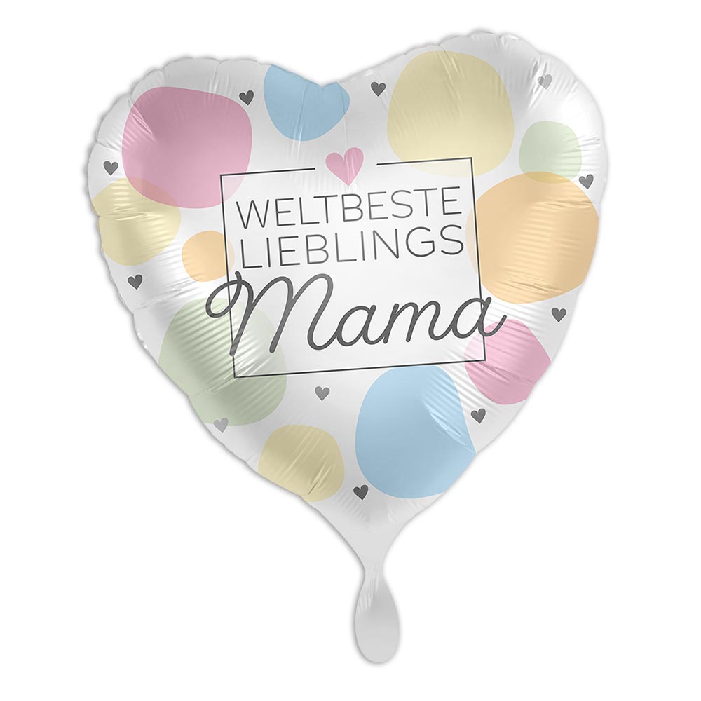 "Weltbeste Mama", Herzförmiger Folienballon von Luftballon-Markt GmbH
