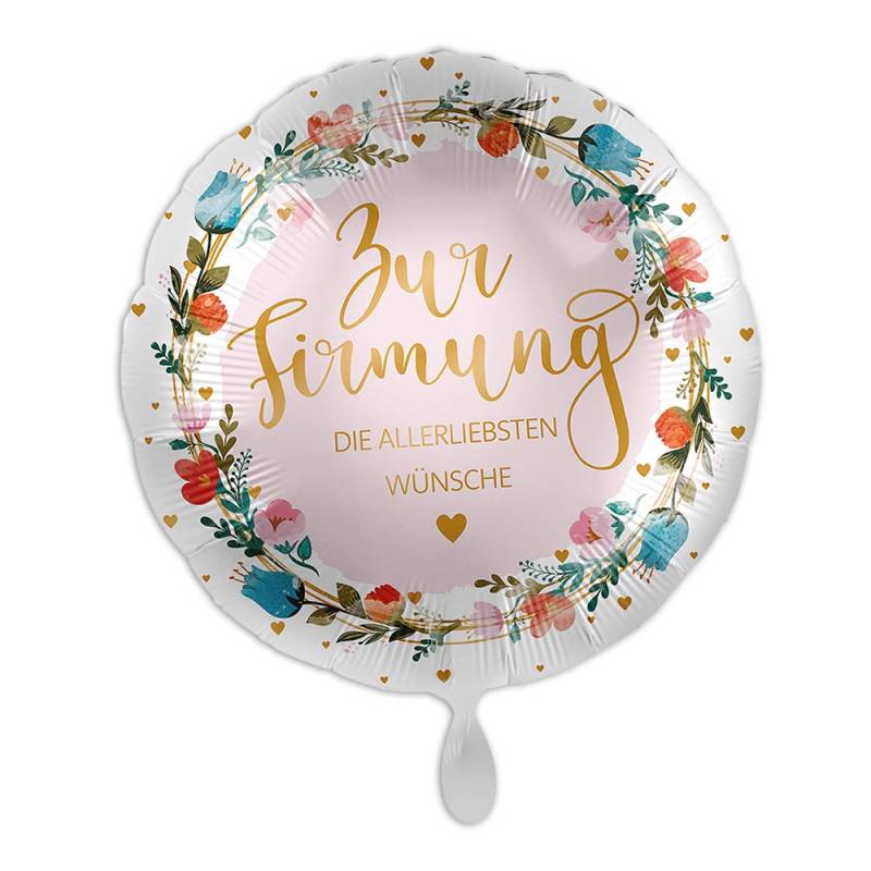 Luftballon Zur Firmung, Floral Heliumballon für Luft u. Gas beefüllung von Luftballon-Markt GmbH