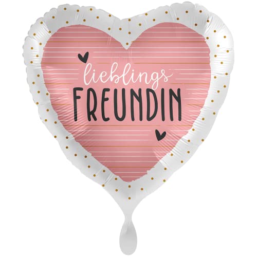 1 Folienballon Lieblingsfreundin Herz weiß rosegold schwarz ca 43 cm ungefüllt Ballongas geeignet 1 Folienballon Lieblingsfreundin Herz weiß rosegold schwarz ca 43 cm ungefüllt Ballongas geeignet von Luftballonmarkt
