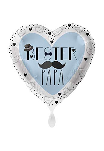 1 Folienballon Vatertag Geburtstag Bester Papa Herz blau weiß ca 45 cm ungefüllt Ballongas geeignet 1 Folienballon Vatertag Geburtstag Bester Papa Herz blau weiß ca 45 cm ungefüllt Ballongas geeignet von Luftballonmarkt