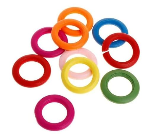 10 Stück mehrfarbige, unlackierte Massivholzringe für Bastelarbeiten, Schmuckherstellung, Vogelspielzeug, Papageien-Kaublöcke, Zubehör, 2 Größen, Papageienspielzeug, afrikanisches Grau, für kleine 10 Stück mehrfarbige, unlackierte Massivholzringe für Bastelarbeiten, Schmuckherstellung, Vogelspielzeug, Papageien-Kaublöcke, Zubehör, 2 Größen, Papageienspielzeug, afrikanisches Grau, für kleine von Luhaomisky