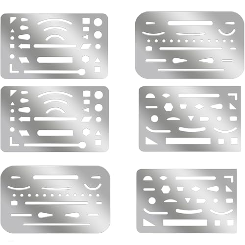 6 Stück Radiergummi, Schild, Radiergummi, Vorlage, Zeichnen, Edelstahl, professionelle Zeichenschablone, Radiergummi, Schilder, Werkzeug, Zeichensets für mechanisches Zeichnen 6 Stück Radiergummi, Schild, Radiergummi, Vorlage, Zeichnen, Edelstahl, professionelle Zeichenschablone, Radiergummi, Schilder, Werkzeug, Zeichensets für mechanisches Zeichnen von Luhaomisky