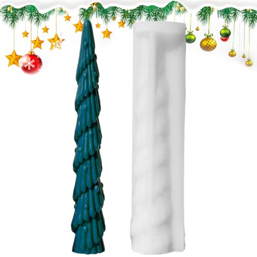 Luieonm Weihnachtsbaum-Silikonform – 3D-Weihnachtsbaum-Epoxidharz-Wachsform – Bastelharzform Urlaubsdekoration für Schokolade, Ton, Fondant, von Luieonm