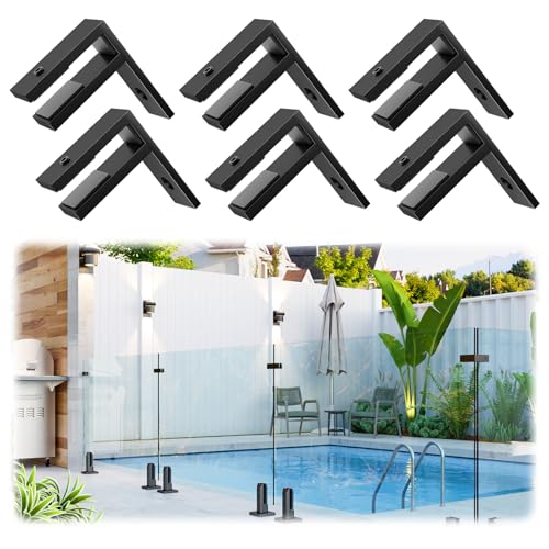 LukLoy Glasgeländer-Klemme, F-Form, für den Außenbereich, pulverbeschichtet, für 10 mm - 13,52 mm, SS304 Glasgeländer-Klemmen, Halterung, Hardware-Schienensystem für Balkon, Deck, Balustrade, 6 Stück LukLoy Glasgeländer-Klemme, F-Form, für den Außenbereich, pulverbeschichtet, für 10 mm - 13,52 mm, SS304 Glasgeländer-Klemmen, Halterung, Hardware-Schienensystem für Balkon, Deck, Balustrade, 6 Stück von LukLoy