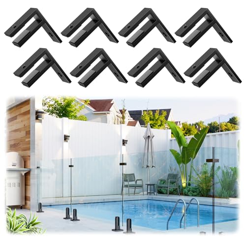 LukLoy Glasgeländer-Klemme, F-Form, für den Außenbereich, pulverbeschichtet, für 10 mm - 13,52 mm, SS304 Glasgeländer-Klemmen, Halterung, Hardware-Schienensystem für Balkon, Deck, Balustrade, 8 Stück LukLoy Glasgeländer-Klemme, F-Form, für den Außenbereich, pulverbeschichtet, für 10 mm - 13,52 mm, SS304 Glasgeländer-Klemmen, Halterung, Hardware-Schienensystem für Balkon, Deck, Balustrade, 8 Stück von LukLoy