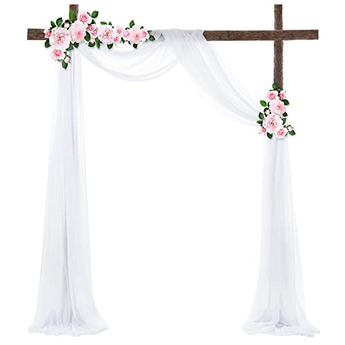 Lukery Hochzeit Vorhang Hochzeitsbogen, Querbehang Gardine Freihanddeko Himmelbett Vorhänge Stoff Tüll Transparent Voile Dekoration für Fotografie Party Hochzeit Geburtstag Taufe (75x600cm(20FT),Weiß) Lukery Hochzeit Vorhang Hochzeitsbogen, Querbehang Gardine Freihanddeko Himmelbett Vorhänge Stoff Tüll Transparent Voile Dekoration für Fotografie Party Hochzeit Geburtstag Taufe (75x600cm(20FT),Weiß) von Lukery