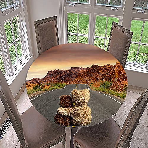 Lukery Tischdecke Abwaschbar Gartentischdecke, Tischdecke Rund Tischdecken Flexible Kante 3D Tischtuch Outdoor Indoor, Tisch Schutz für Geburtstag Hochzeit Festival (Durchmesser 120cm,Großer Bär 7) Lukery Tischdecke Abwaschbar Gartentischdecke, Tischdecke Rund Tischdecken Flexible Kante 3D Tischtuch Outdoor Indoor, Tisch Schutz für Geburtstag Hochzeit Festival (Durchmesser 120cm,Großer Bär 7) von Lukery