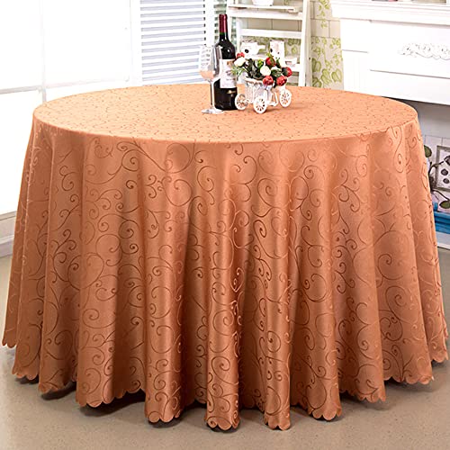 Lukery Tischdecke Abwaschbar Gartentischdecke, Tischdecke Rund Tischdecken Überdimensionale Tischtuch Outdoor Indoor, Tisch Schutz für Hochzeit Festival (Durchmesser 180cm,Kamel) von Lukery