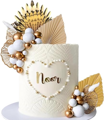 Lukinuo Champagner Rose Kuchen Dekoration Gold Boho CakeTopper Weiß Golden Ball Palm Leave Apricot Kuchen Dekor Bohemian Ballon Kuchen Cupcake Topper für Gold Boho Thema Hochzeit Baby Dusche Geburtsta Lukinuo Champagner Rose Kuchen Dekoration Gold Boho CakeTopper Weiß Golden Ball Palm Leave Apricot Kuchen Dekor Bohemian Ballon Kuchen Cupcake Topper für Gold Boho Thema Hochzeit Baby Dusche Geburtsta von Lukinuo
