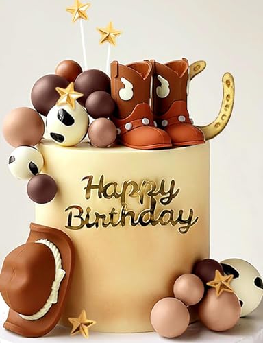 Lukinuo Cowboy Rodeo Kuchen Topper Mini Cowboy Hut und Stiefel Kuchen Dekorationen Western Cupcake Dekorationen mit Kugeln und Hufeisen Dekorationen für Baby Dusche Erste Rodeo Geburtstag Theme Party Lukinuo Cowboy Rodeo Kuchen Topper Mini Cowboy Hut und Stiefel Kuchen Dekorationen Western Cupcake Dekorationen mit Kugeln und Hufeisen Dekorationen für Baby Dusche Erste Rodeo Geburtstag Theme Party von Lukinuo