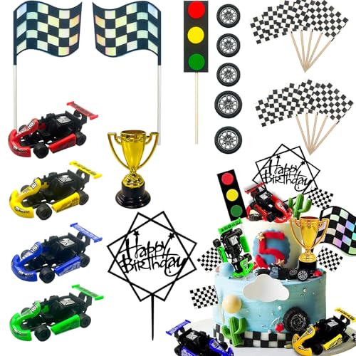 Lukniuo Racing Car Cake Dekorationen 23pcs Racing Car Cake Topper Geburtstag Kuchen Dekoration für Jungen Kinder Racing Car Theme Geburtstagszubehör Party Favors Lukniuo Racing Car Cake Dekorationen 23pcs Racing Car Cake Topper Geburtstag Kuchen Dekoration für Jungen Kinder Racing Car Theme Geburtstagszubehör Party Favors von Lukinuo