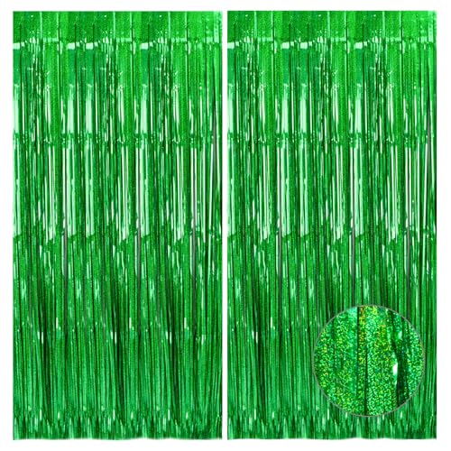 Luktastic Lametta Vorhang,Glitzervorhang 2 Stück 1x2.5m,Fransenvorhang,Glitzer Vorhang,Luftschlangen Geburtstag,Laser Grün Luktastic Lametta Vorhang,Glitzervorhang 2 Stück 1x2.5m,Fransenvorhang,Glitzer Vorhang,Luftschlangen Geburtstag,Laser Grün von Luktastic