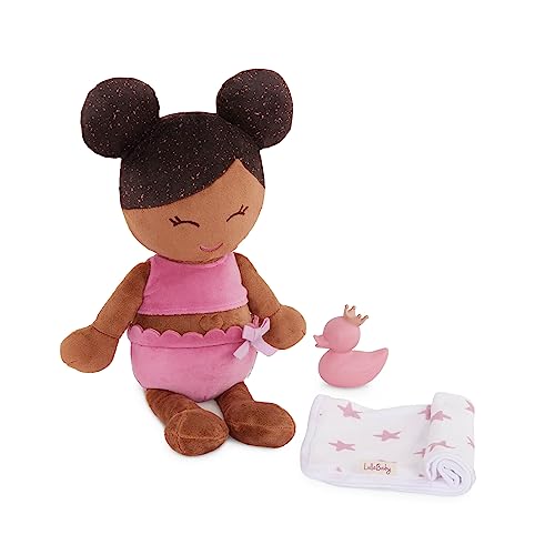 LullaBaby LBY7255Z Badepuppe Badewannenspielzeug 36 cm – Stoffpuppe, braunes Haar – Badespielzeug Baby, Wasserspielzeug – Handtuch & Badeente Puppenzubehör – Badewannen Spielzeug ab 2 Jahren, Multi LullaBaby LBY7255Z Badepuppe Badewannenspielzeug 36 cm – Stoffpuppe, braunes Haar – Badespielzeug Baby, Wasserspielzeug – Handtuch & Badeente Puppenzubehör – Badewannen Spielzeug ab 2 Jahren, Multi von LullaBaby