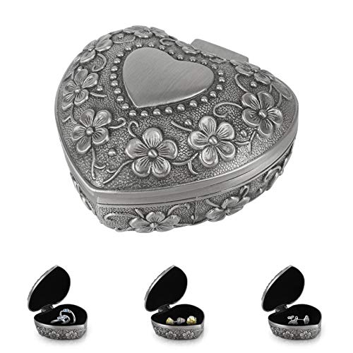 LuluDa Metall Schmuckdose 1 Stück Vintage Schmuckkästchen Herzförmige Schmuckschatulle Ring Kette Ohrringe Schmuckbox für Damen Mädchen Hochzeiten Geschenke LuluDa Metall Schmuckdose 1 Stück Vintage Schmuckkästchen Herzförmige Schmuckschatulle Ring Kette Ohrringe Schmuckbox für Damen Mädchen Hochzeiten Geschenke von LuluDa