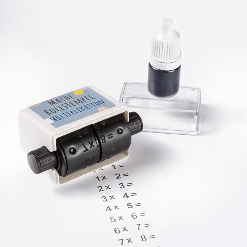Lulubug Mathe Stempel - Kleines 1 x1 | inkl Nachfülltinte und Aufbewahrungsbox | Kreatives Lehrmittel für Schulkinder, Rollstempel | Mathe Stempel Roller Lulubug Mathe Stempel - Kleines 1 x1 | inkl Nachfülltinte und Aufbewahrungsbox | Kreatives Lehrmittel für Schulkinder, Rollstempel | Mathe Stempel Roller von Lulubug