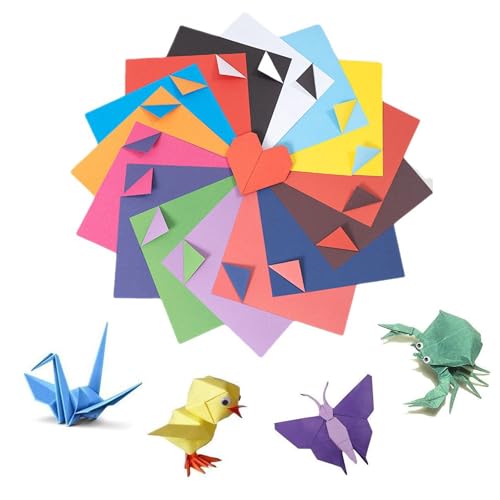 210 Blatt Buntes Origami-Papier für Kinder, 15x15cm, doppelseitiges Bastelpapier Origami Papier, Papier Faltpapier, kleine Origami-Papierquadrate für Kinder und Erwachsene, für DIY Kunst von Lulullaby