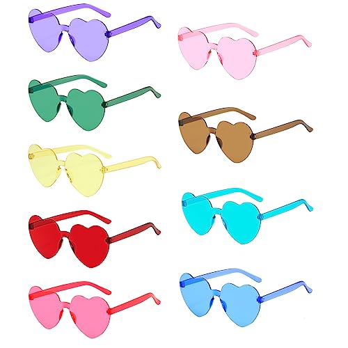 9 Paar, Herzbrille, Partybrille, Hippie Brille, Randlose Bunte Brillen, Randlose Herz Brille, Lustige Brille, Für Geburtstagsfeier, Fasching, Party, Strand, Halloween, Für Kinder Und Erwachsene 9 Paar, Herzbrille, Partybrille, Hippie Brille, Randlose Bunte Brillen, Randlose Herz Brille, Lustige Brille, Für Geburtstagsfeier, Fasching, Party, Strand, Halloween, Für Kinder Und Erwachsene von Lulullaby