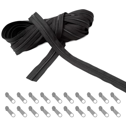 Endlos Reissverschluss Schwarz Mit Zipper, 5mm 10m Reißverschluss, Mit 20 Metall Schieber, Schwarze Reißverschlüsse, Nylon Endlosreißverschluss, Für Taschen, Kleidung, Bettwäsche Kissen Usw Endlos Reissverschluss Schwarz Mit Zipper, 5mm 10m Reißverschluss, Mit 20 Metall Schieber, Schwarze Reißverschlüsse, Nylon Endlosreißverschluss, Für Taschen, Kleidung, Bettwäsche Kissen Usw von Lulullaby