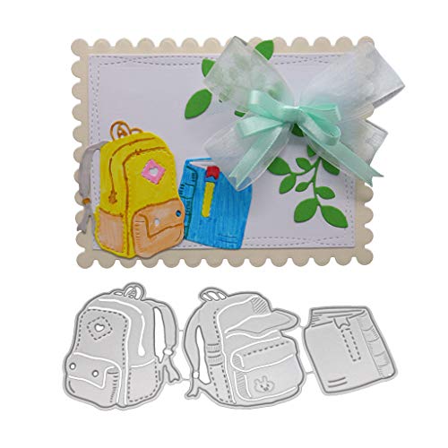 Luluspace Stanzschablonen Metall Stanzformen Schultasche Rucksack Silber Schneiden Schablonen Für DIY Cutting Dies Scrapbooking Album, Schneiden Schablonen Papier Karten Sammelalbum Deko Luluspace Stanzschablonen Metall Stanzformen Schultasche Rucksack Silber Schneiden Schablonen Für DIY Cutting Dies Scrapbooking Album, Schneiden Schablonen Papier Karten Sammelalbum Deko von Luluspace