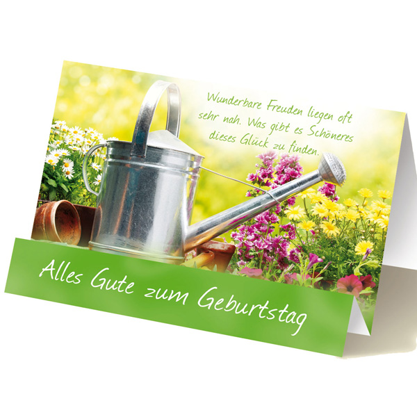 Geburtstagskarte Garten-Motiv, mit Extraknick, inkl. Umschlag Geburtstagskarte Garten-Motiv, mit Extraknick, inkl. Umschlag