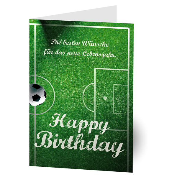 Geburtstagskarte mit Fußball-Motiv, inkl. Umschlag von Luma