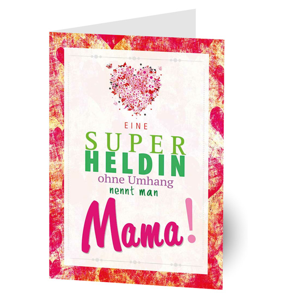 Grußkarte zum Muttertag "Superheldin Mama" inkl. Umschlag von Luma