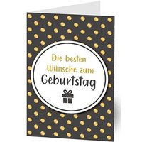 LUMA Geburtstagskarte Die besten Wünsche zum Geburtstag DIN B6, 1 St. von Luma