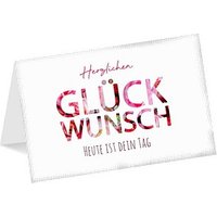 LUMA Geburtstagskarte Herzlichen GLÜCKWUNSCH DIN B6, 1 St. von Luma