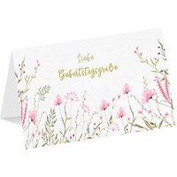 LUMA Geburtstagskarte rosa Blumen DIN B6 LUMA Geburtstagskarte rosa Blumen DIN B6 von Luma