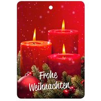 LUMA Geschenkanhänger mehrfarbig Frohe Weihnachten mit roten Kerzen, 10 St. von Luma