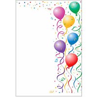 LUMA Motivpapier bunte Luftballon Motiv DIN A4 100 g/qm 50 Blatt von Luma